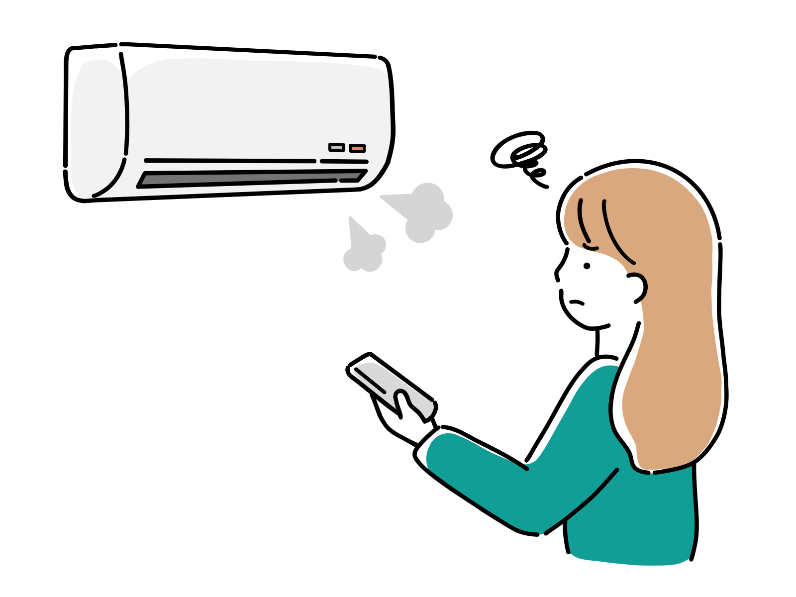 エアコンの風が不安定・・・