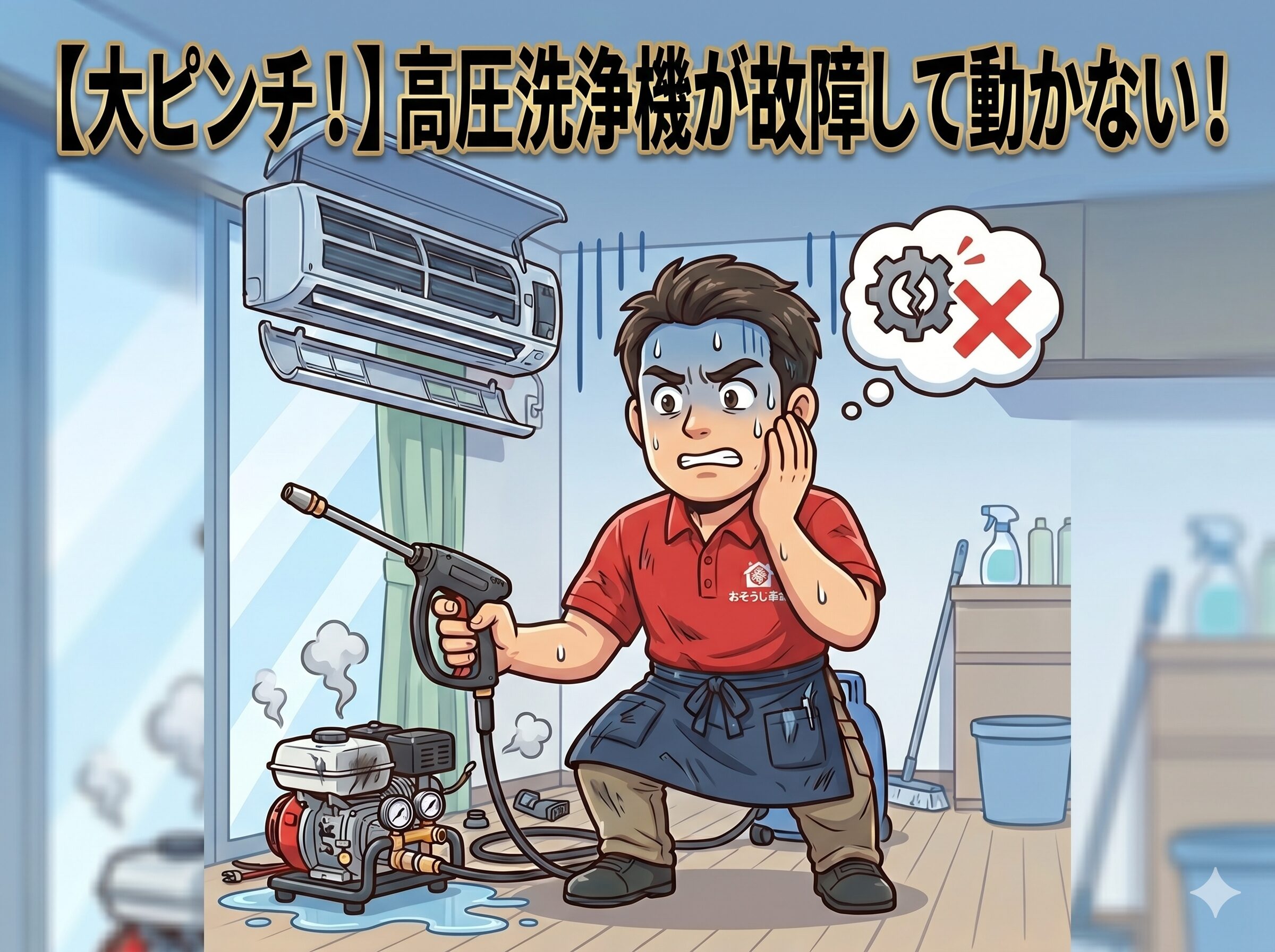 エアコン高圧洗浄機が故障した！！