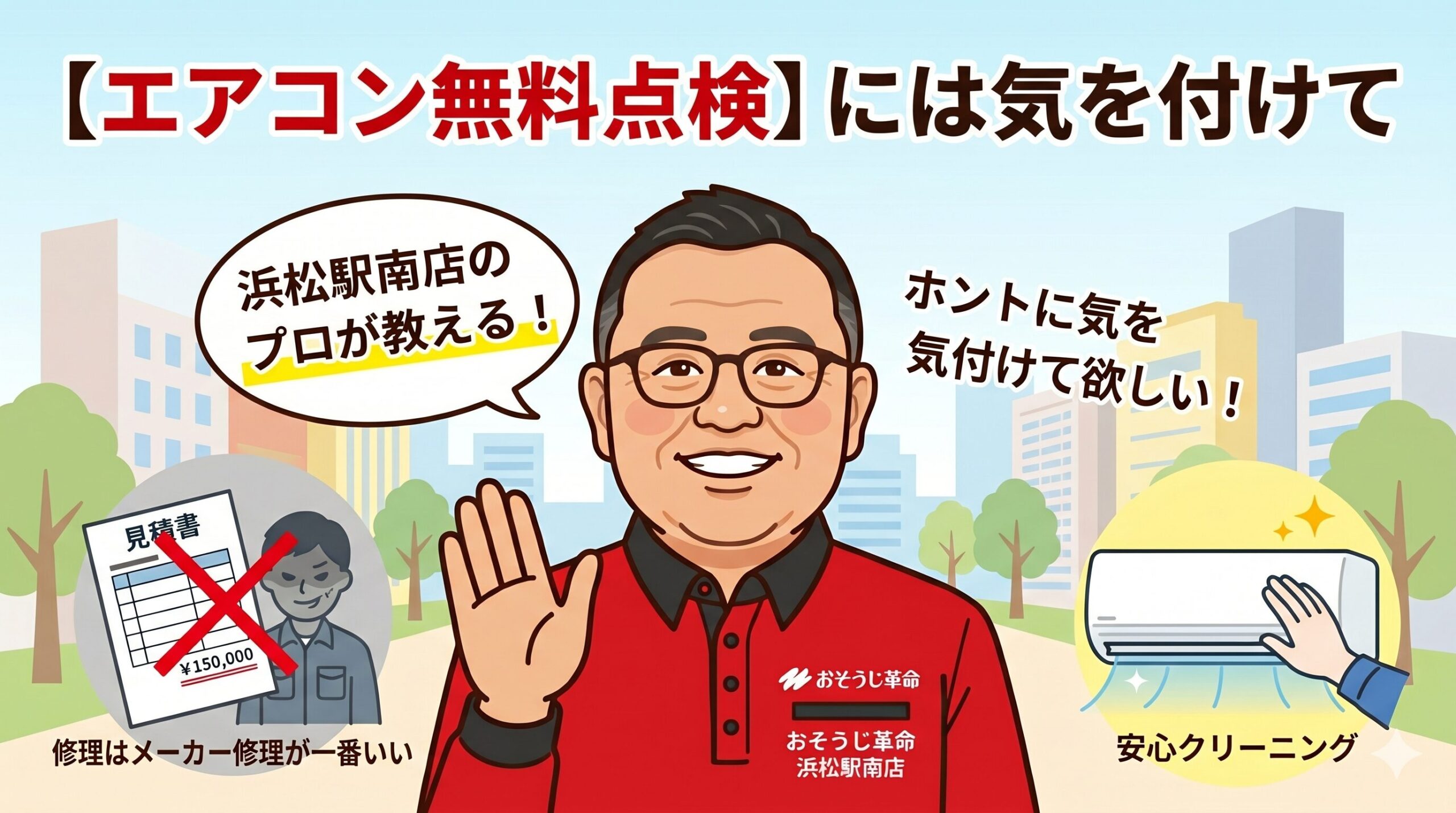 【エアコン無料点検】には気を付けて