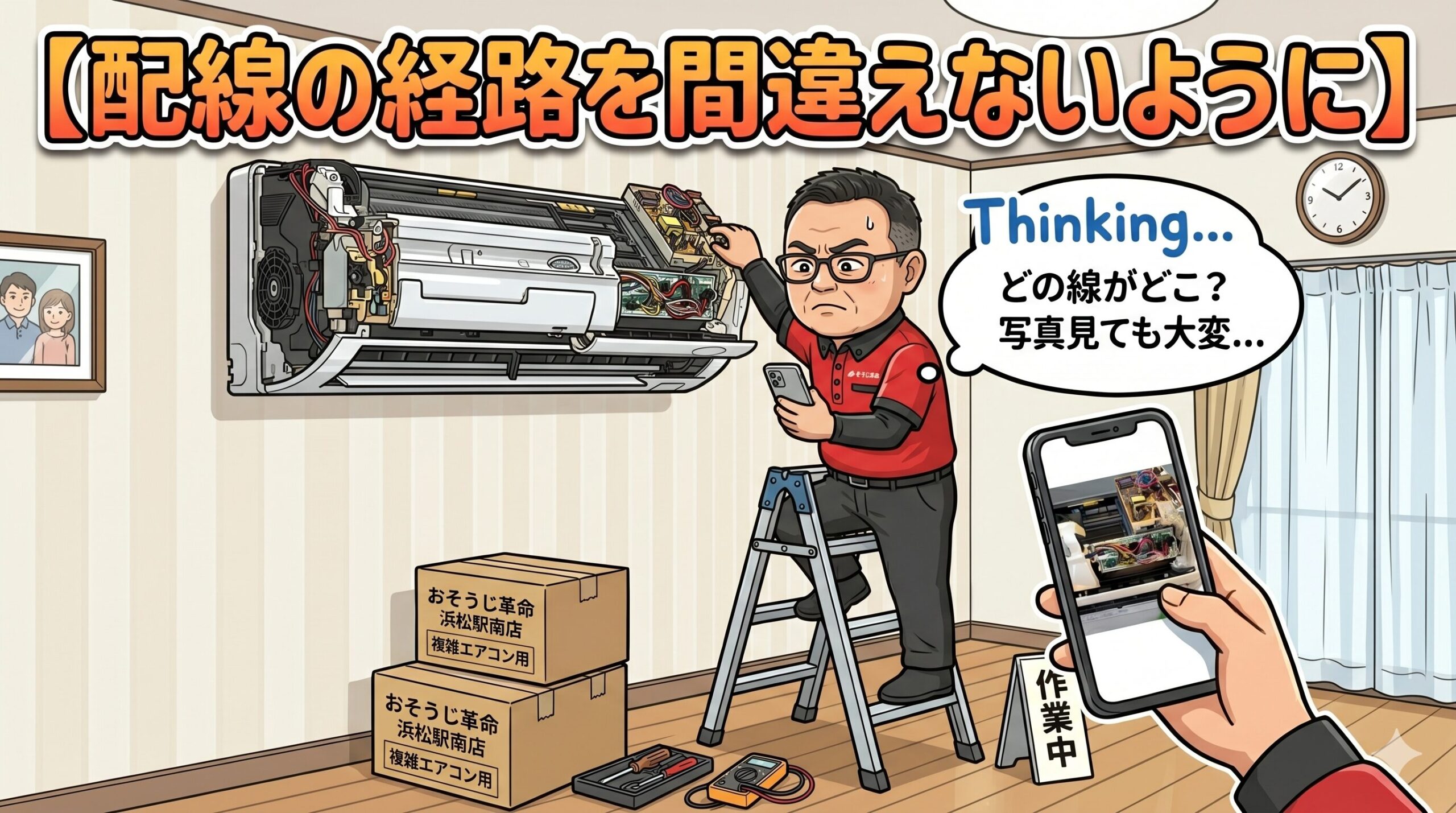 配線の経路を間違えないように