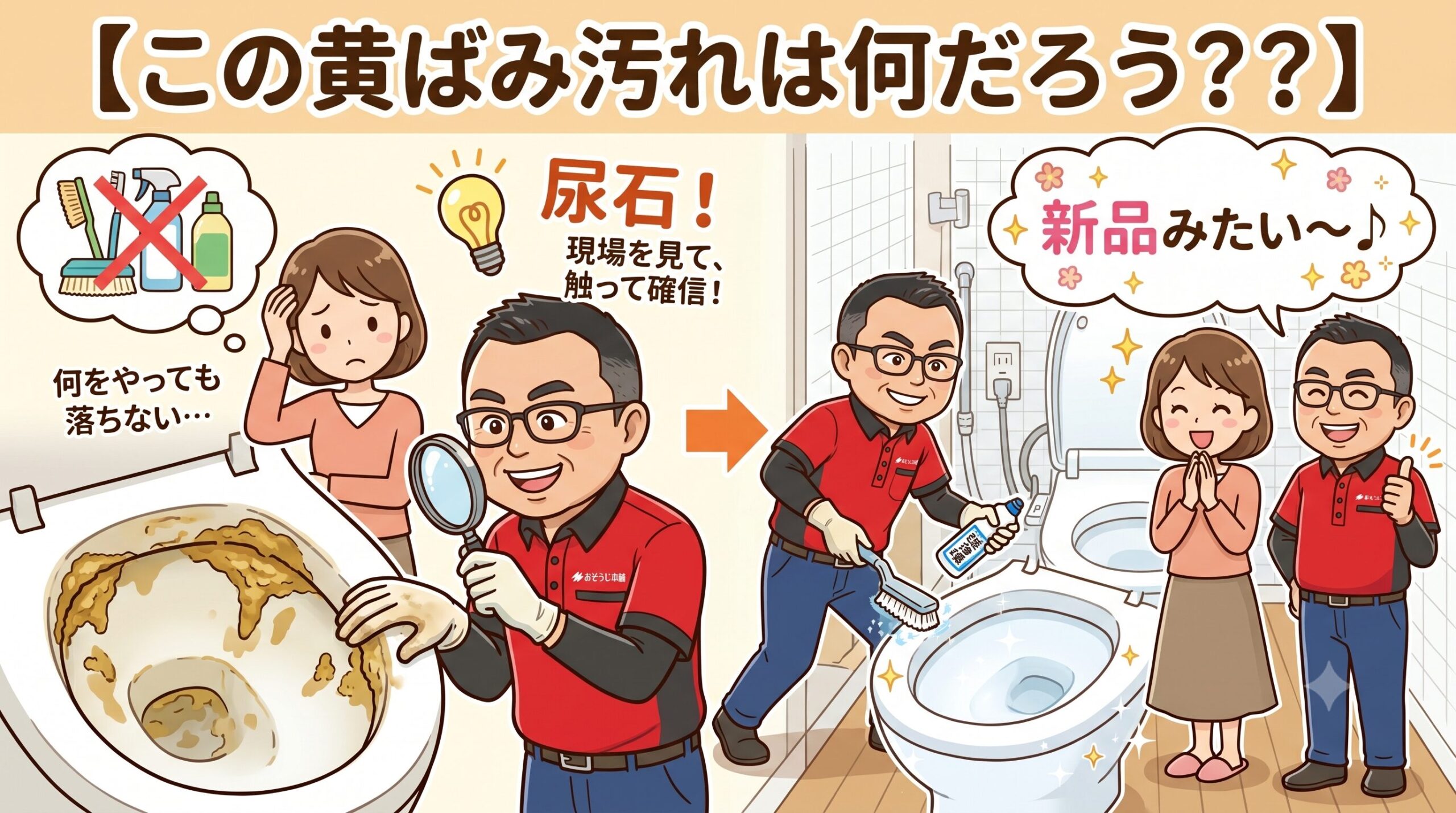 この黄ばみ汚れは何だろう??