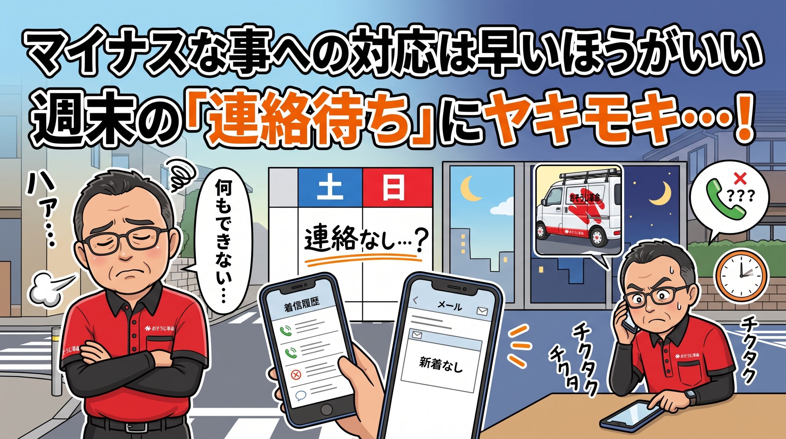 マイナスな事への対応は早いほうがいい